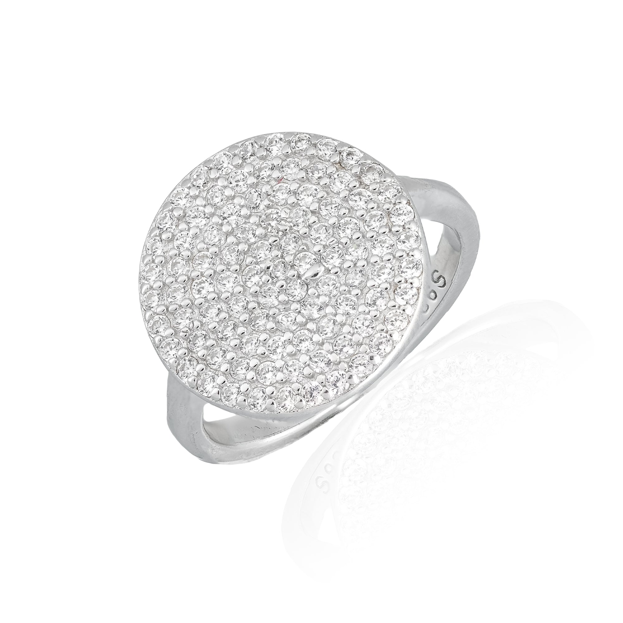 Silver Radiance Disc Ring