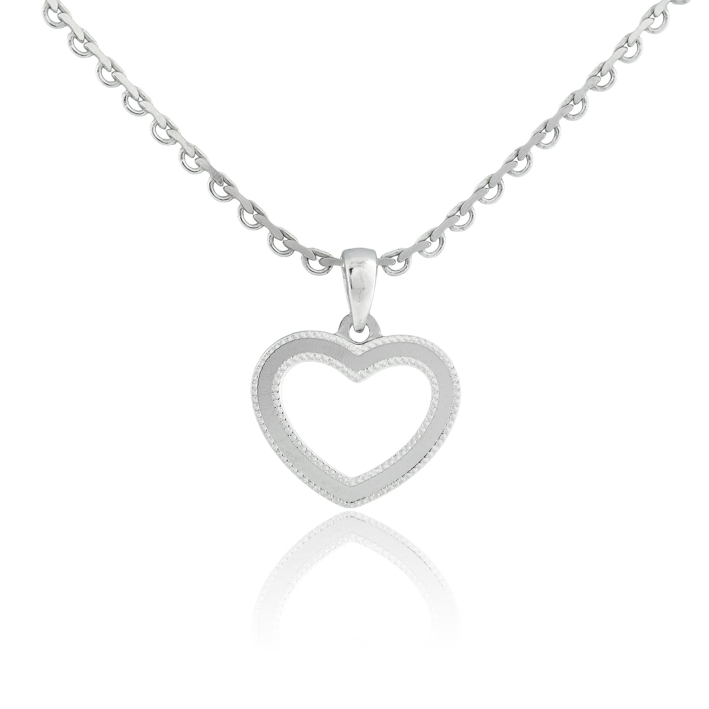 Celeste Hollow Heart Necklace