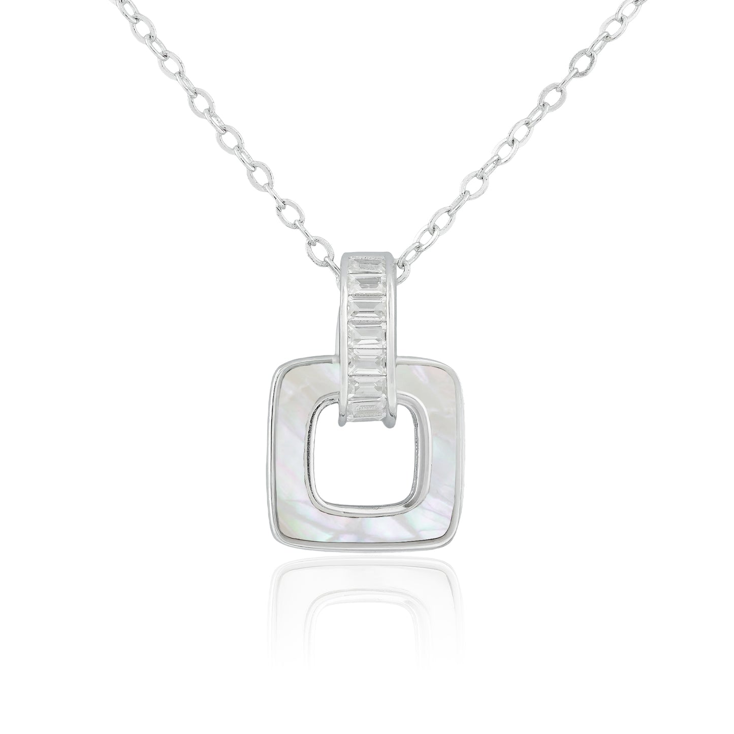 Square Linked Frame Necklace