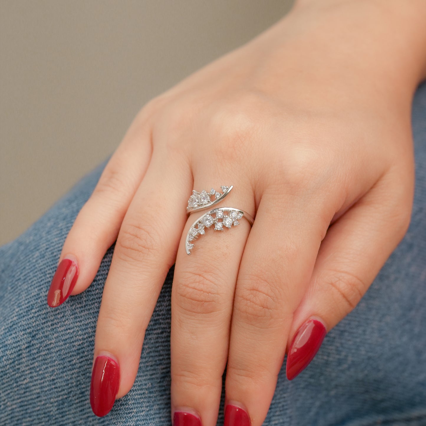 Leaf Sparkle Ring