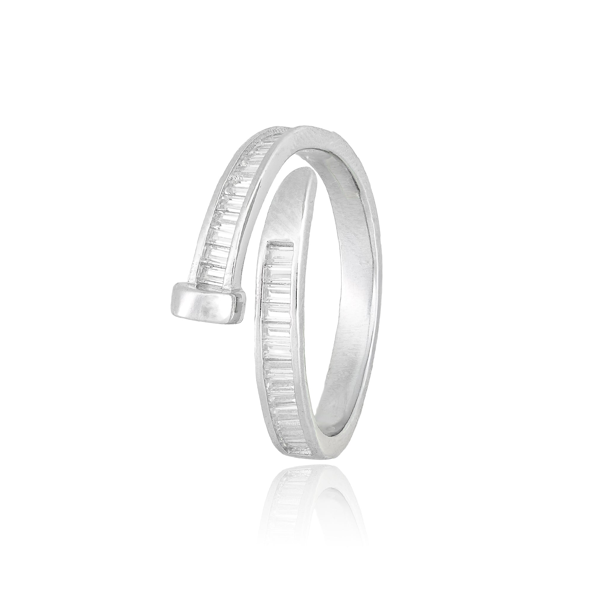 Silver Sleek Twist Ring