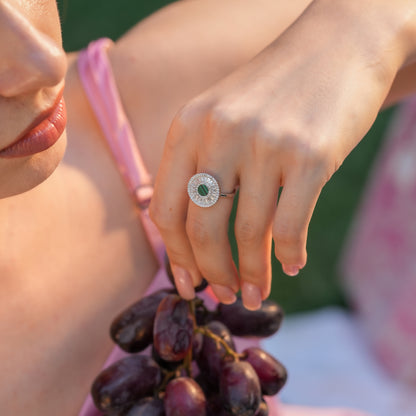 Malachite Radiance Ring