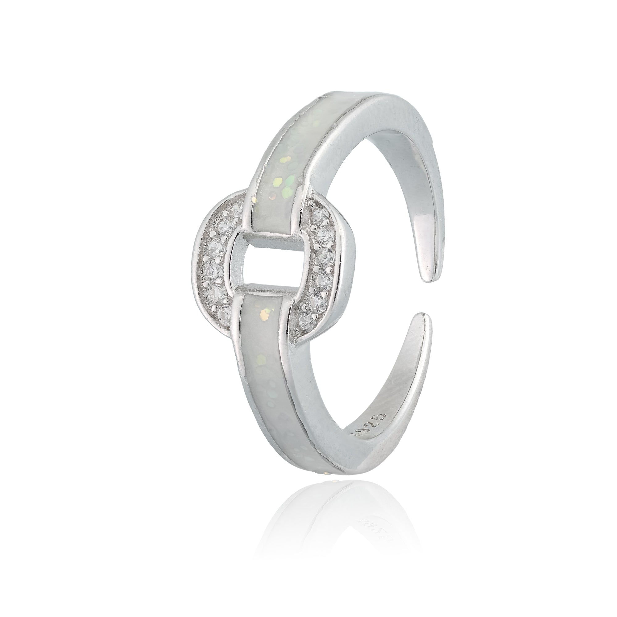 Modern Link Luxe Ring