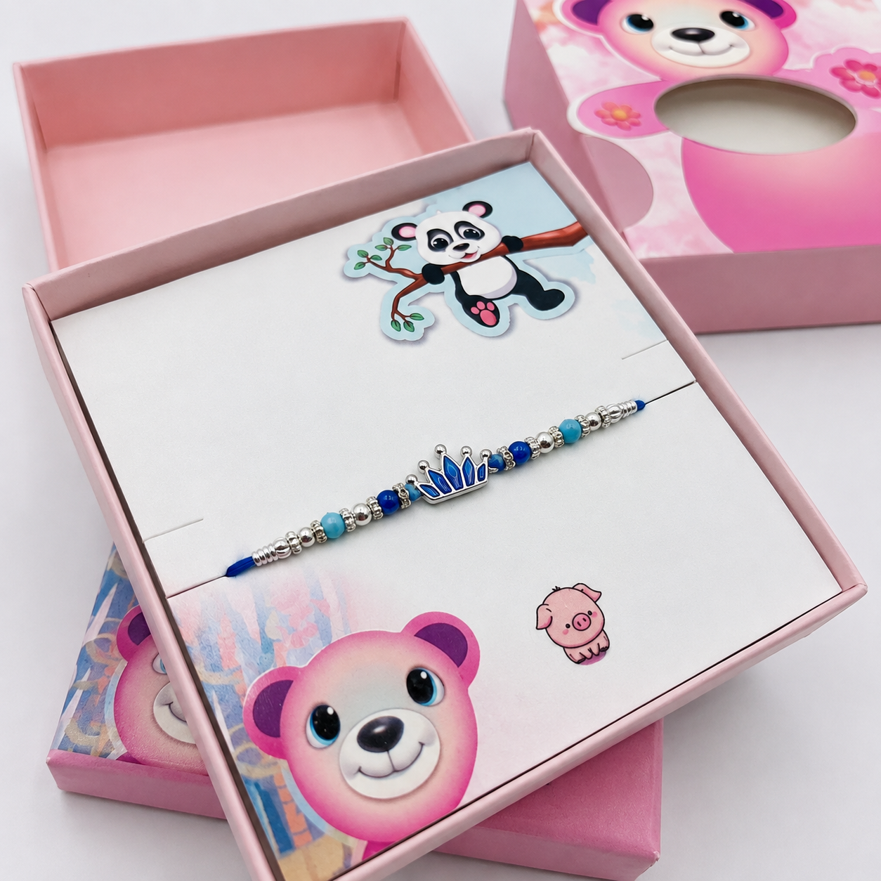Royal Crown Pure 925 Sterling Silver Rakhi