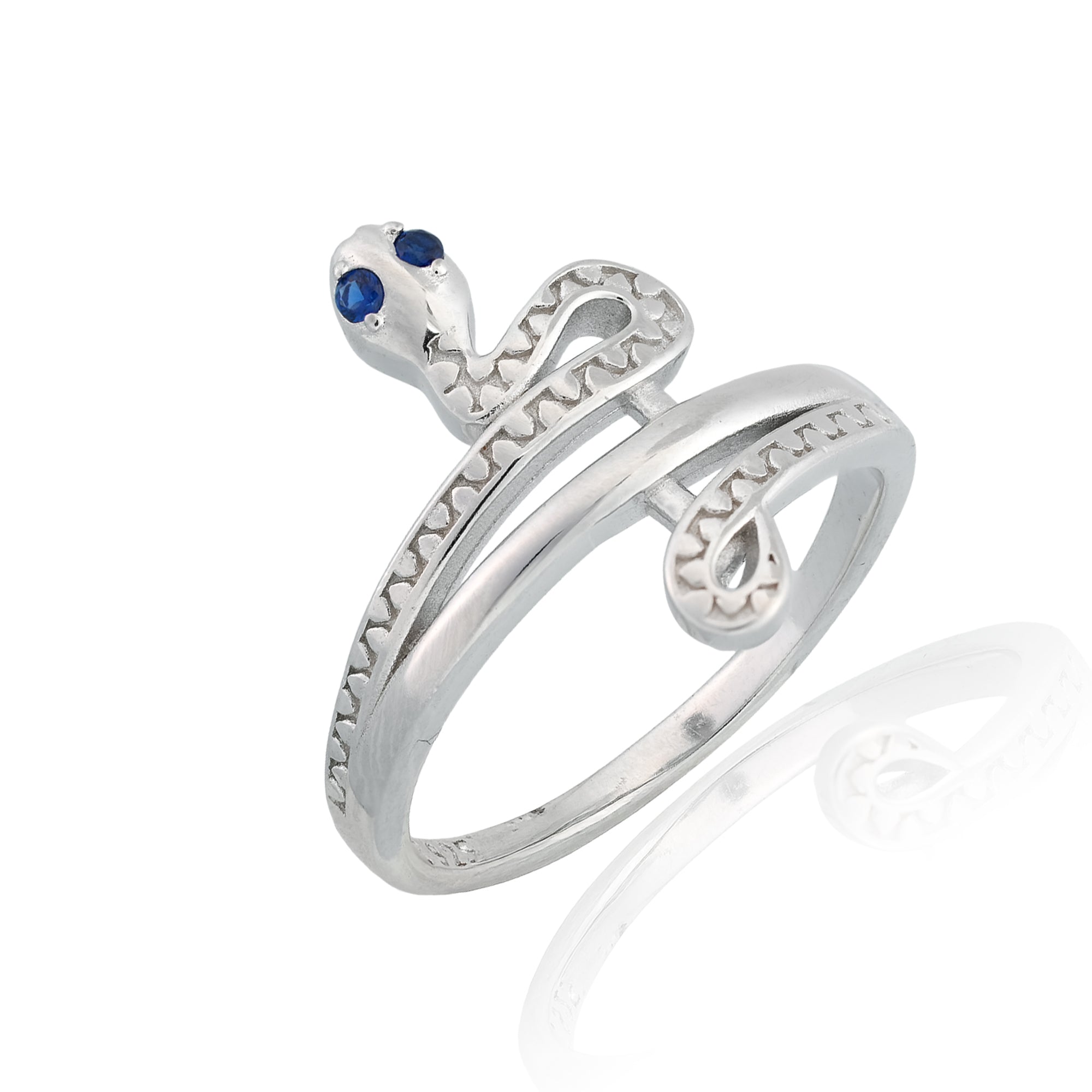 Silver Snake Wrap Ring