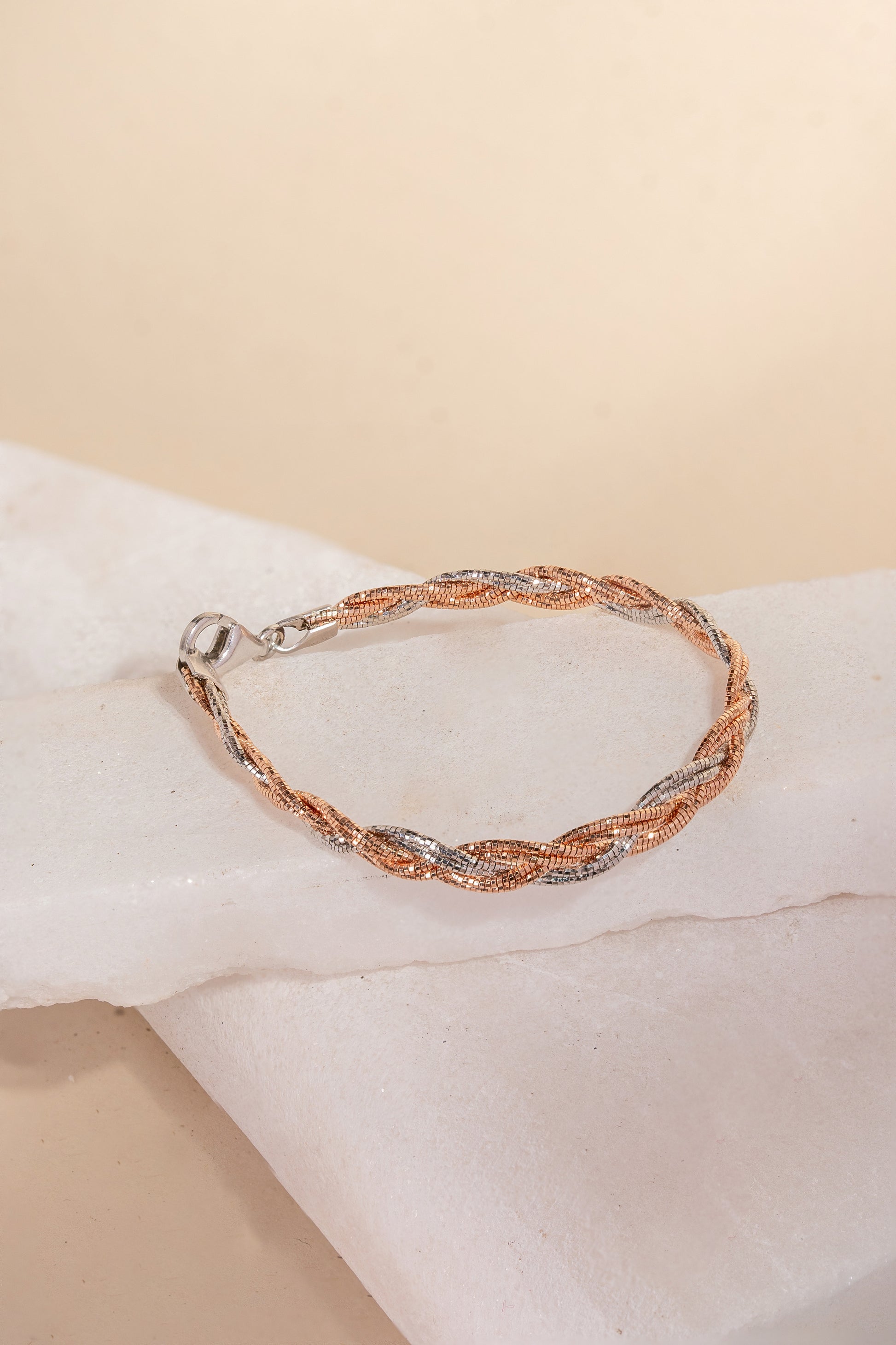 Two colour braided bracelet