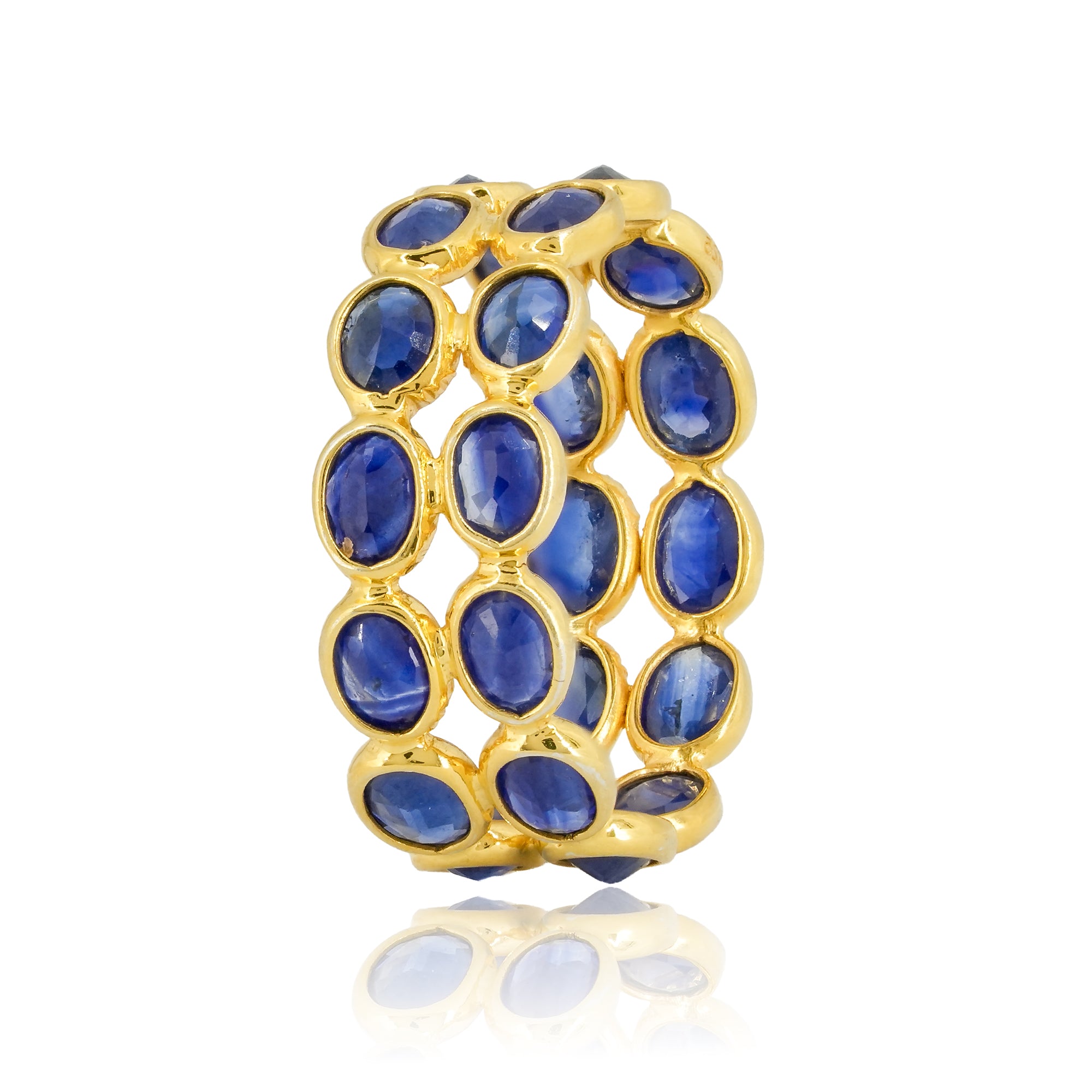 IHA Fine Jewellery Blue Sapphire Double Band Ring shop


