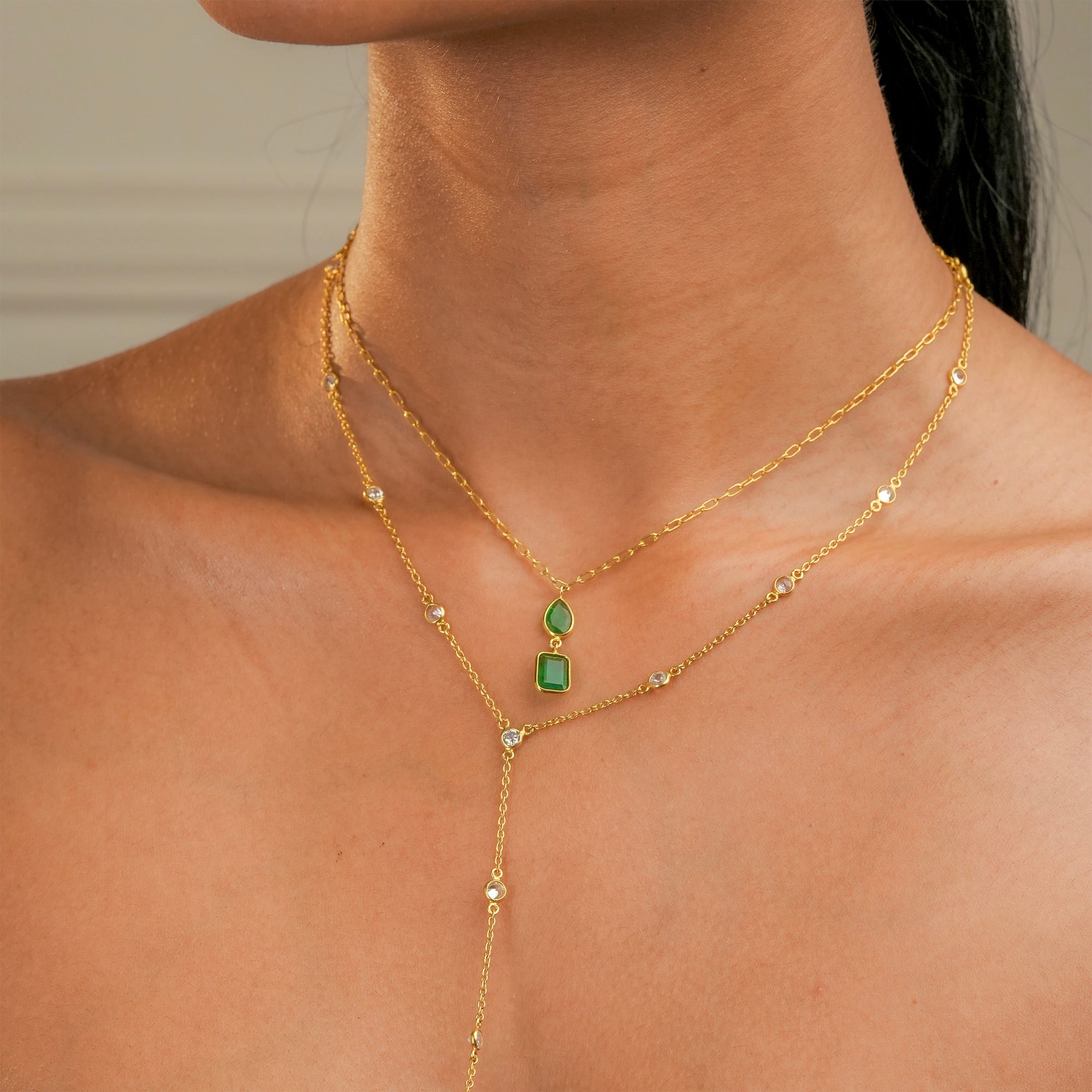 IHA Fine Jewellery Emerald Pendant Necklace 925 Silver – Shop Online