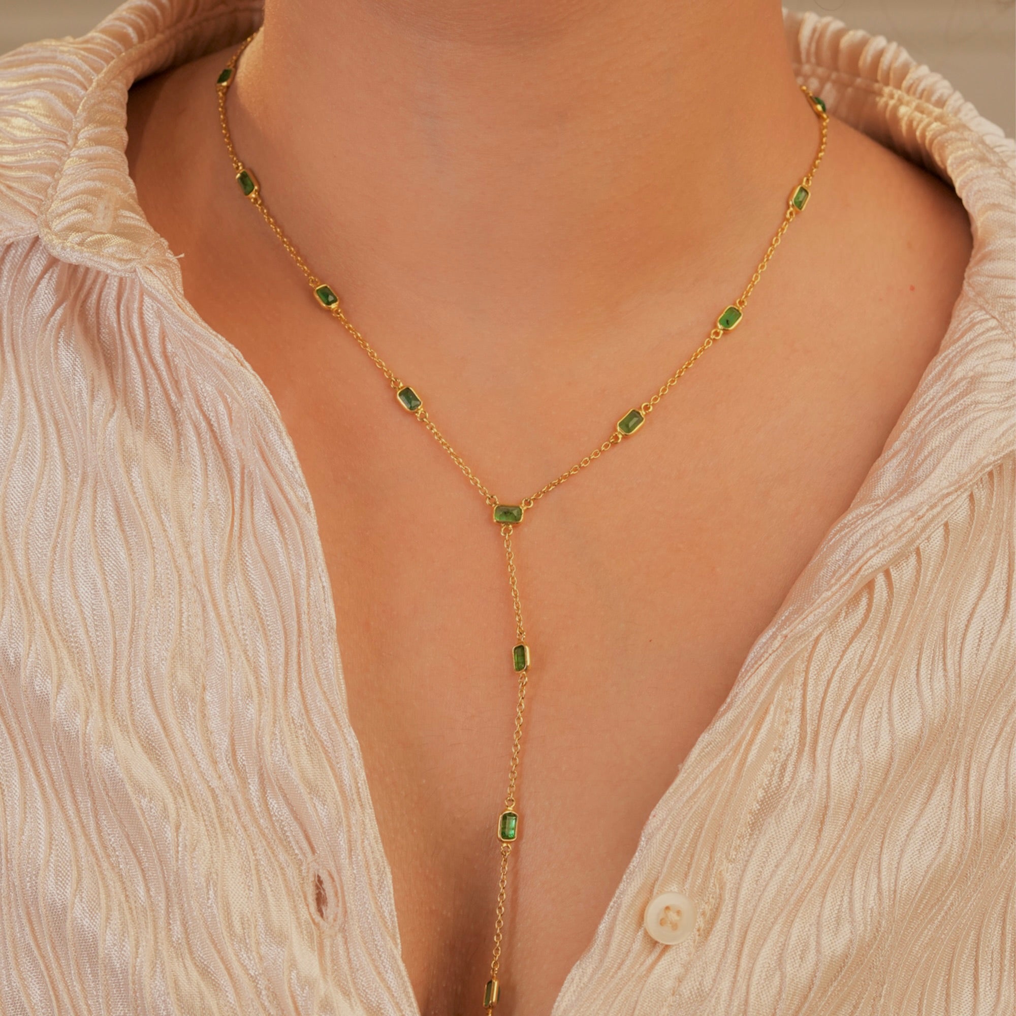 IHA Fine Jewellery Emerald Lariat Y Chain Necklace – Shop Online Collection