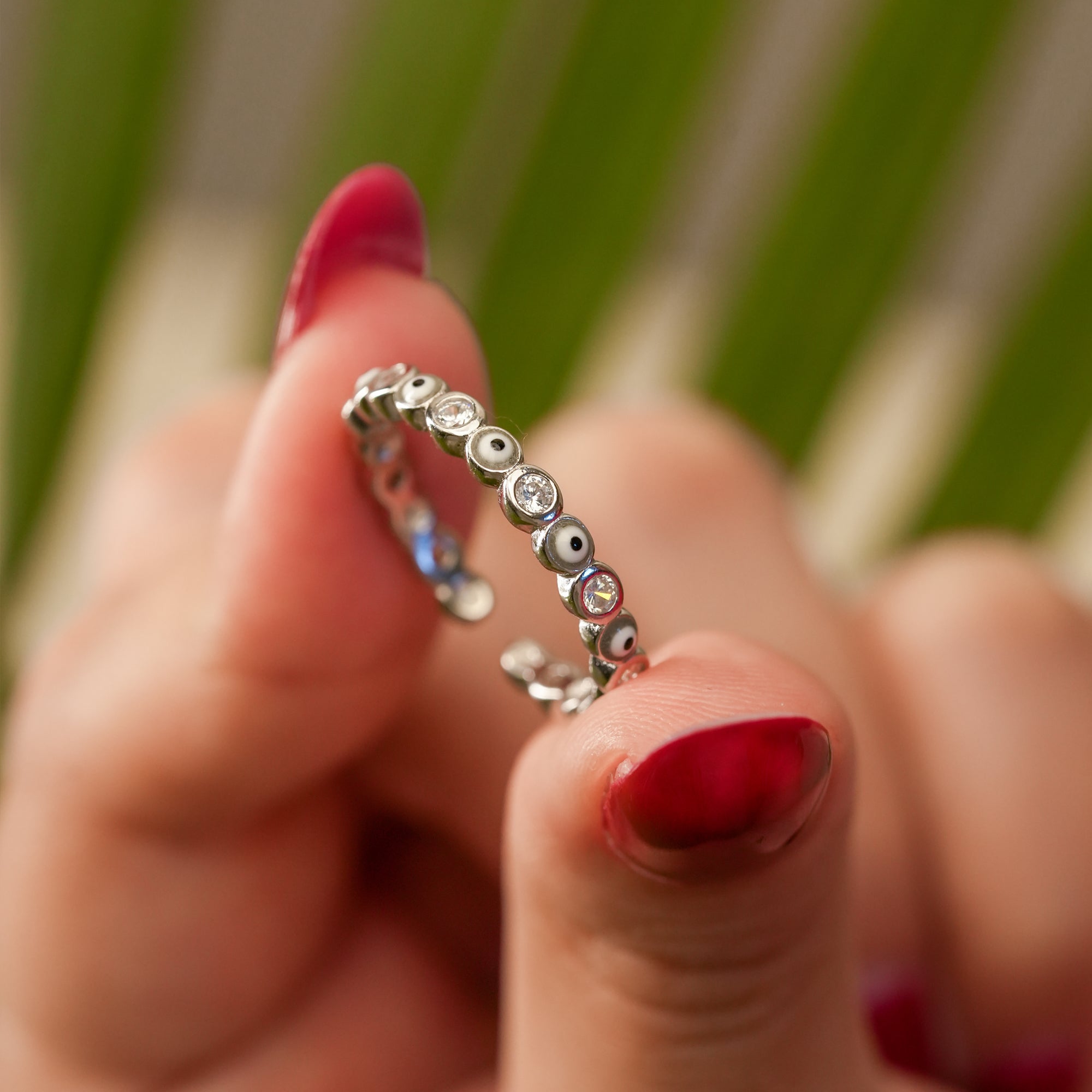 Silver Evil Eye Ring