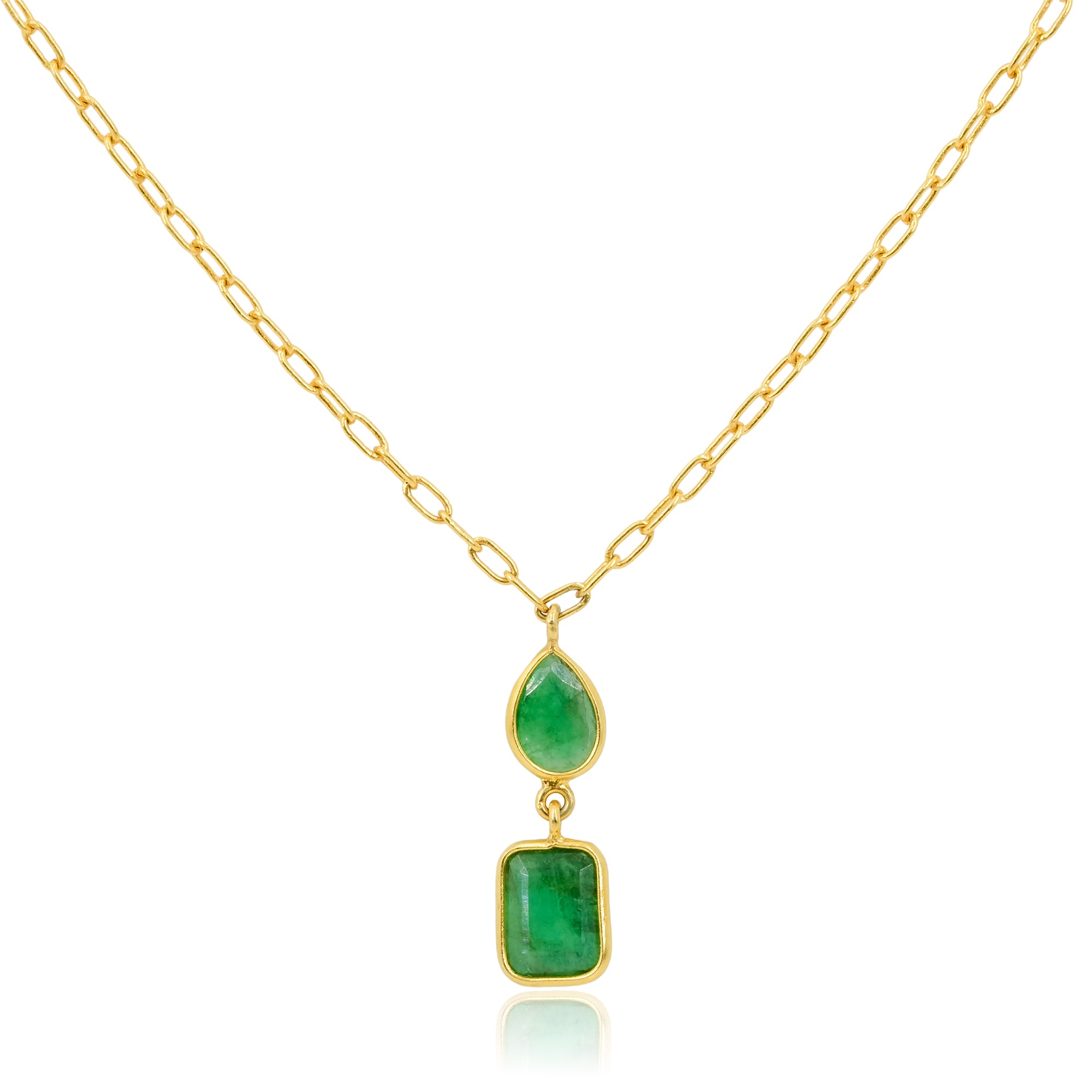 IHA Fine Jewellery Emerald Pendant Necklace 925 Silver – Shop Online