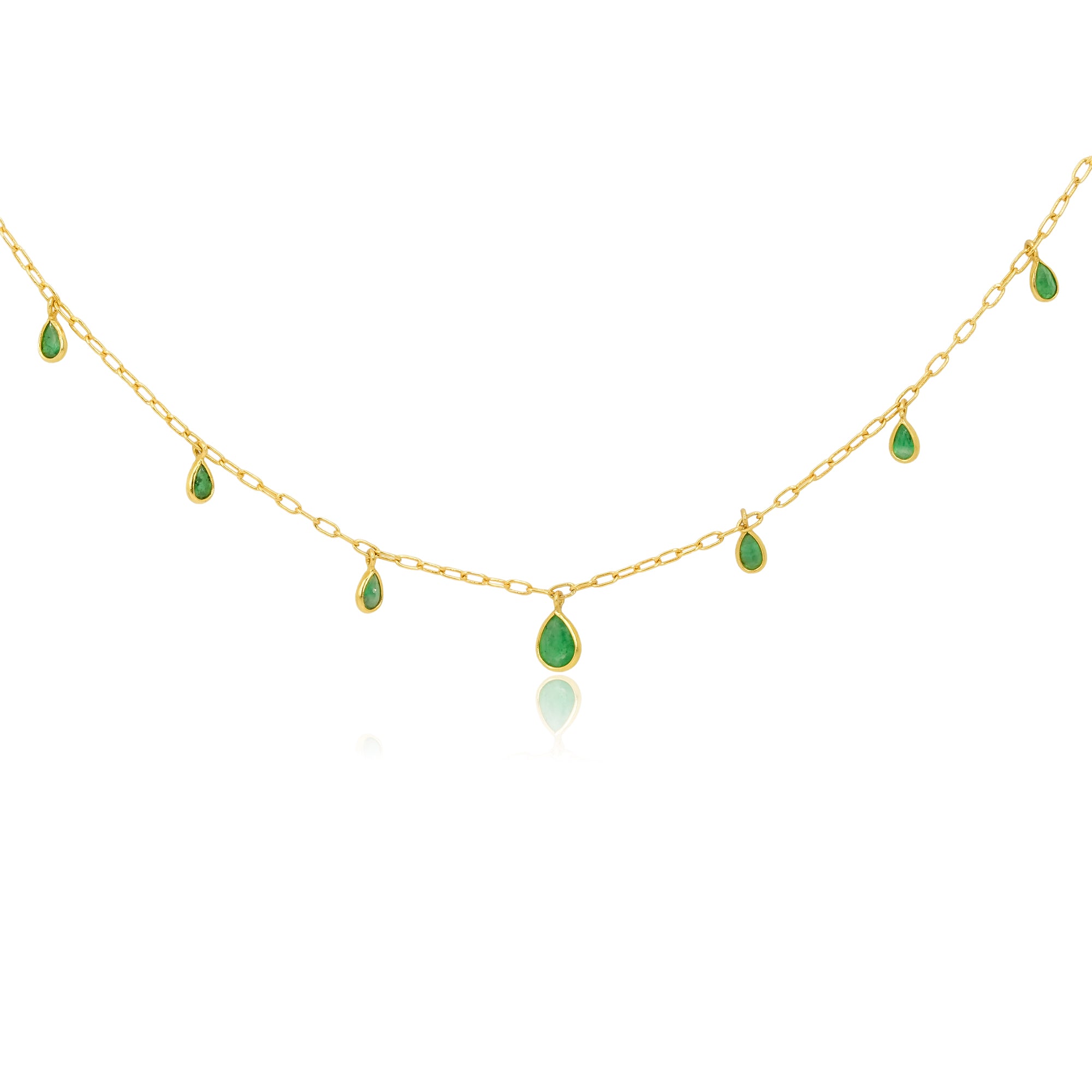Shop Online IHA Fine Jewellery Emerald Pear Charm Choker – New Collection
