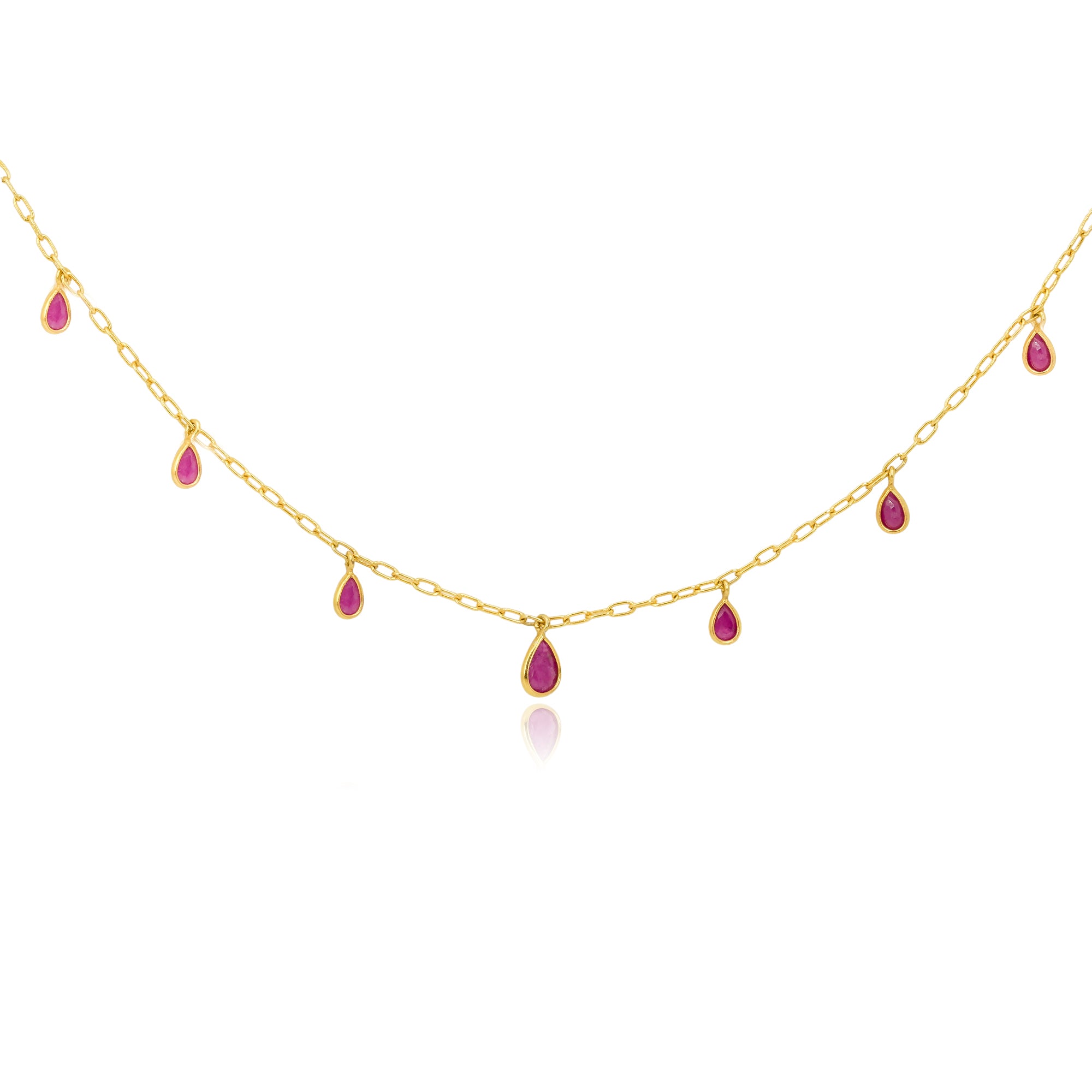 Shop Online IHA Fine Jewellery Ruby Pear Charm Choker – New Collection