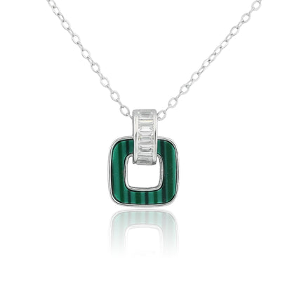Malachite Square Necklace