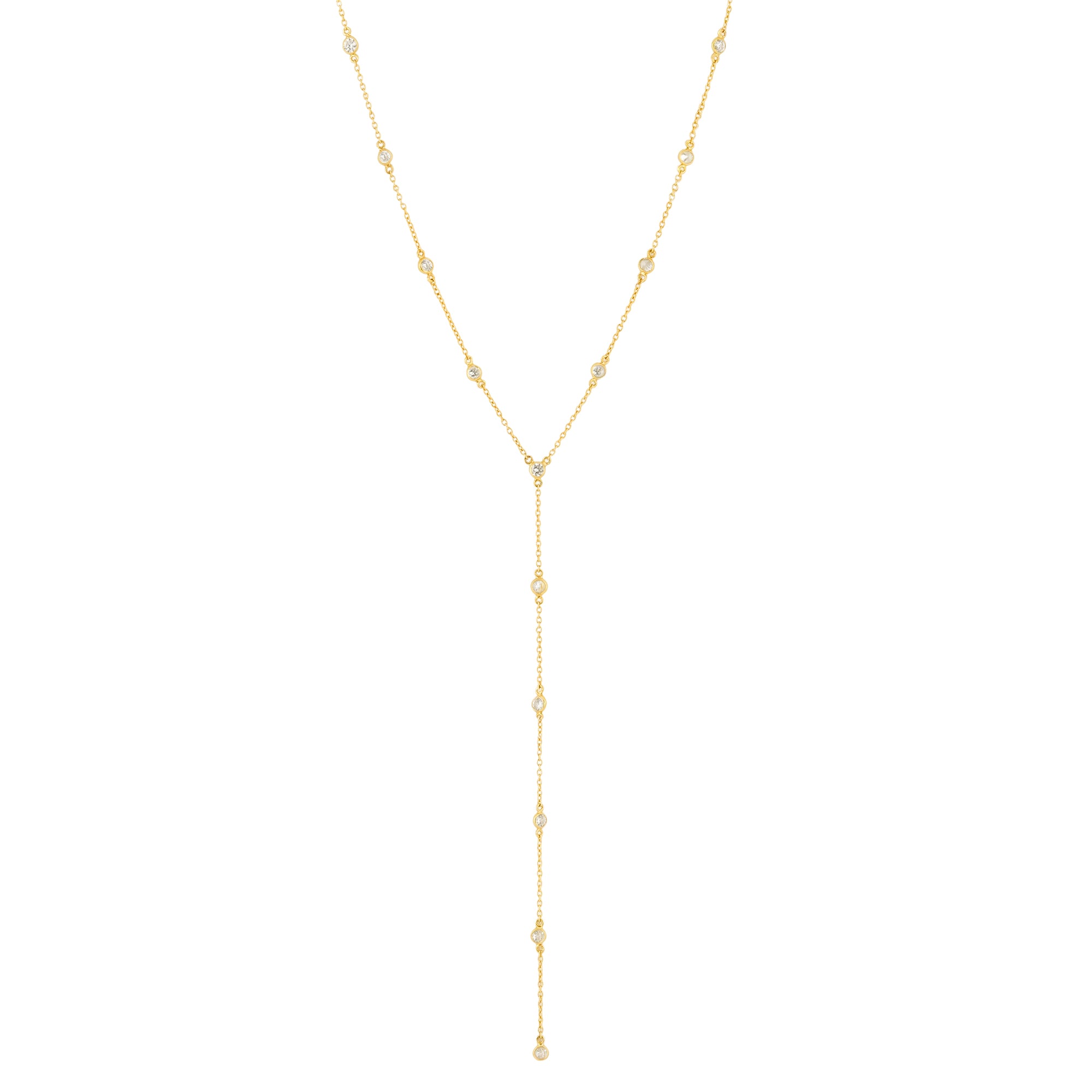 IHA Fine Jewellery Minimal CZ Y Chain Necklace shop


