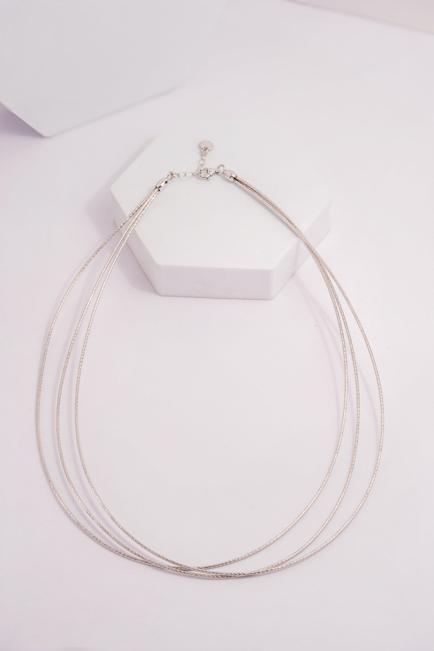 Silver three layer chain