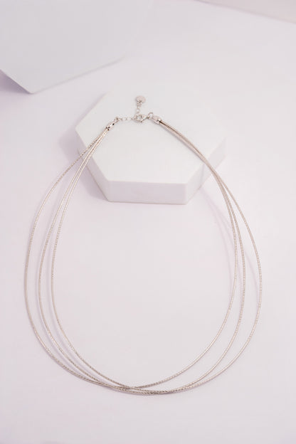 Silver three layer chain