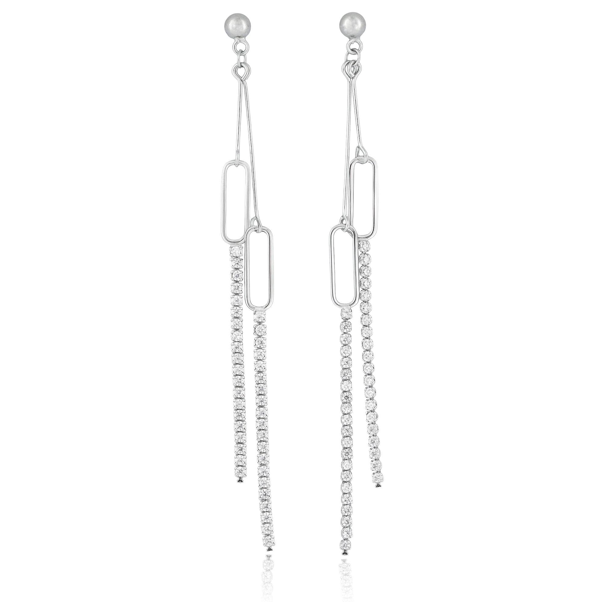 Silver Chain-Link Earrings