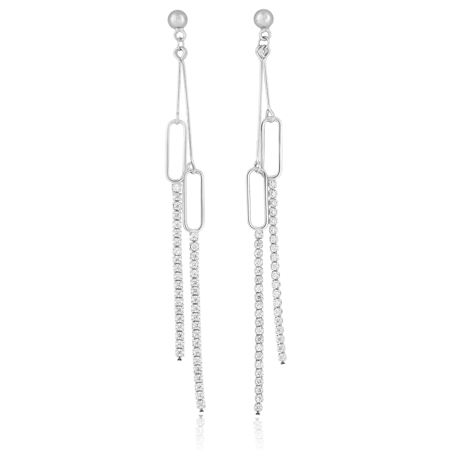 Silver Chain-Link Earrings