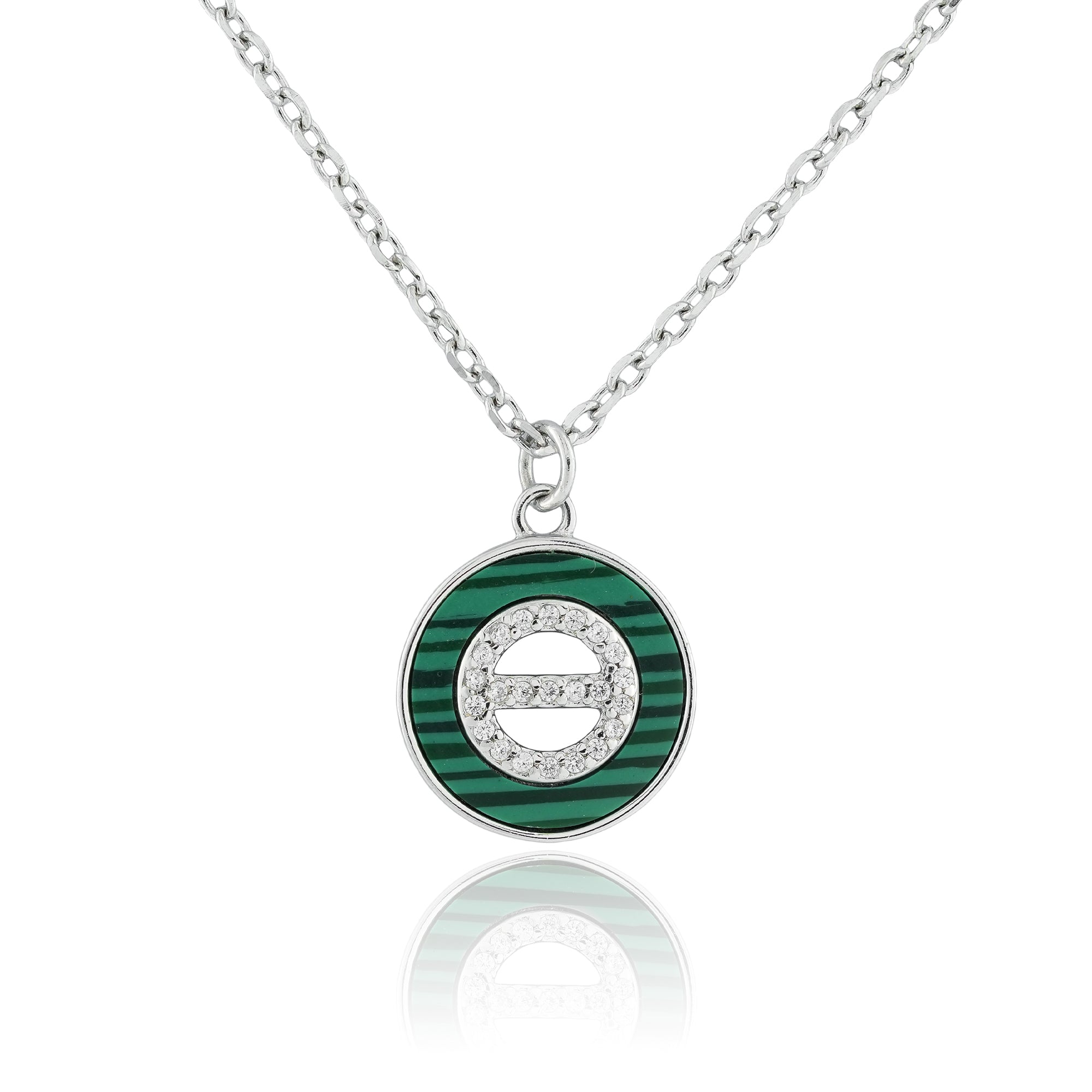Malachite Orbit Pendant Necklace