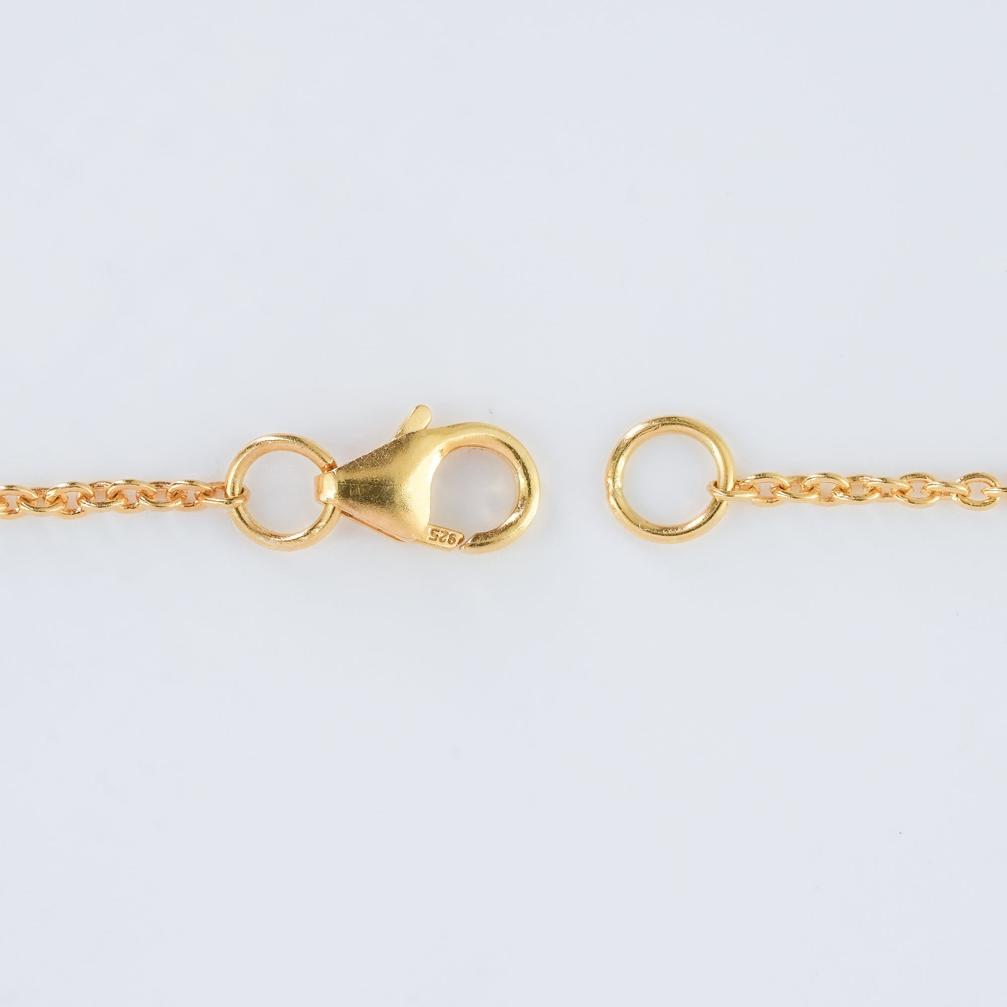 The Ruby Trilogy Chain - Three Cut Collection Slightly Purplish Red 18kt Gold Plated Sterling Silver