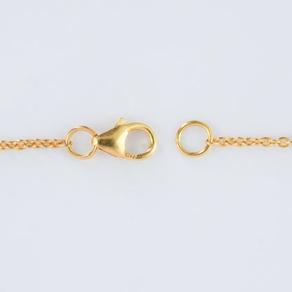 The Tourmaline Spectrum Chain - Pink Rubellite Olive Verdelite Cabochon 18kt Gold Plated Sterling Silver