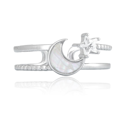 Celestial Moon & Star Ring