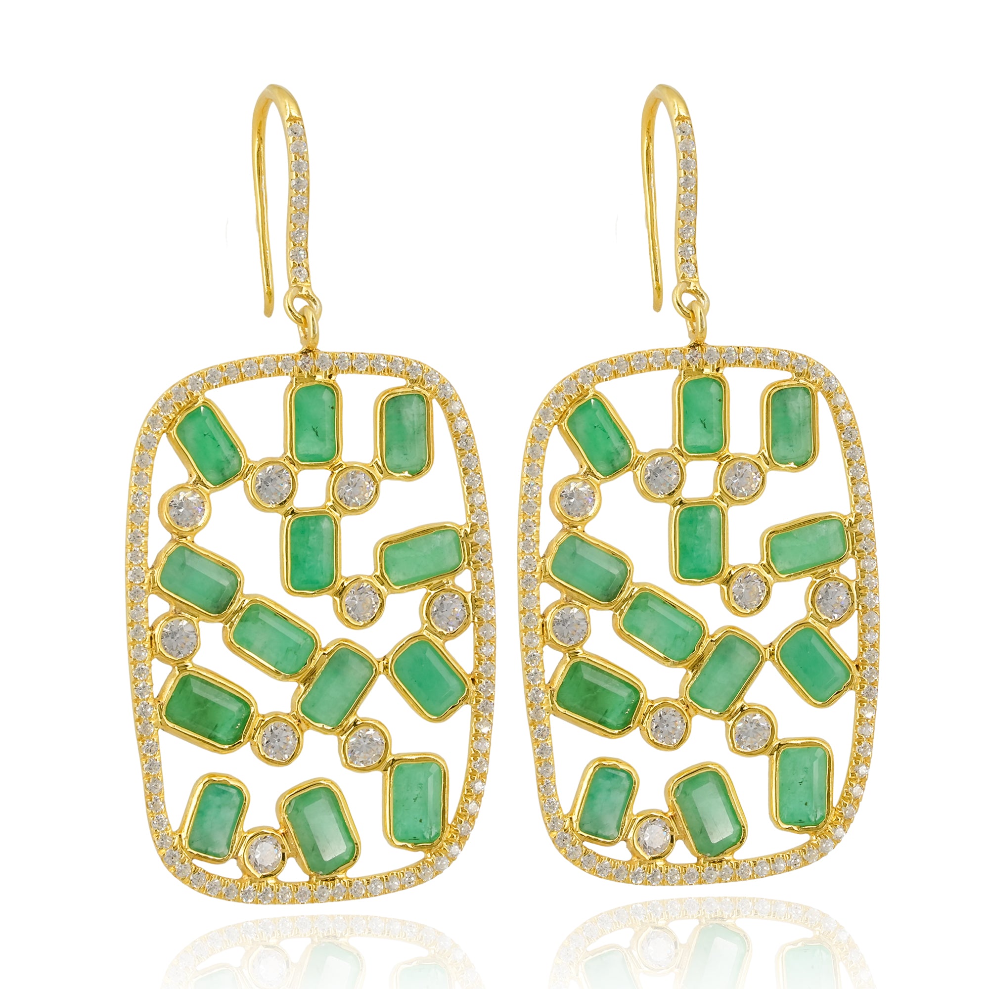 IHA Fine Jewellery Emerald CZ Drop Earrings shop


