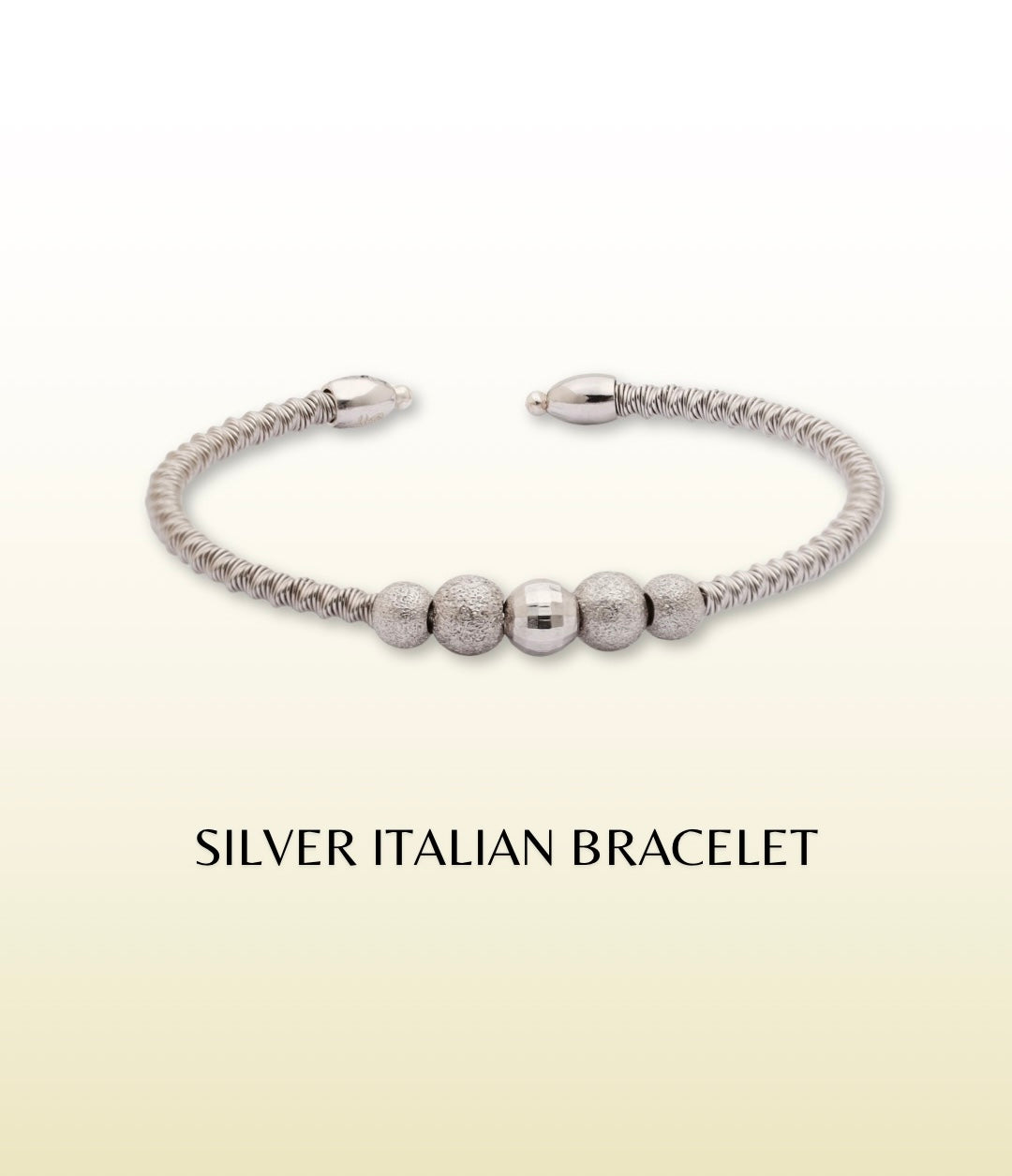 silver beads bracelet