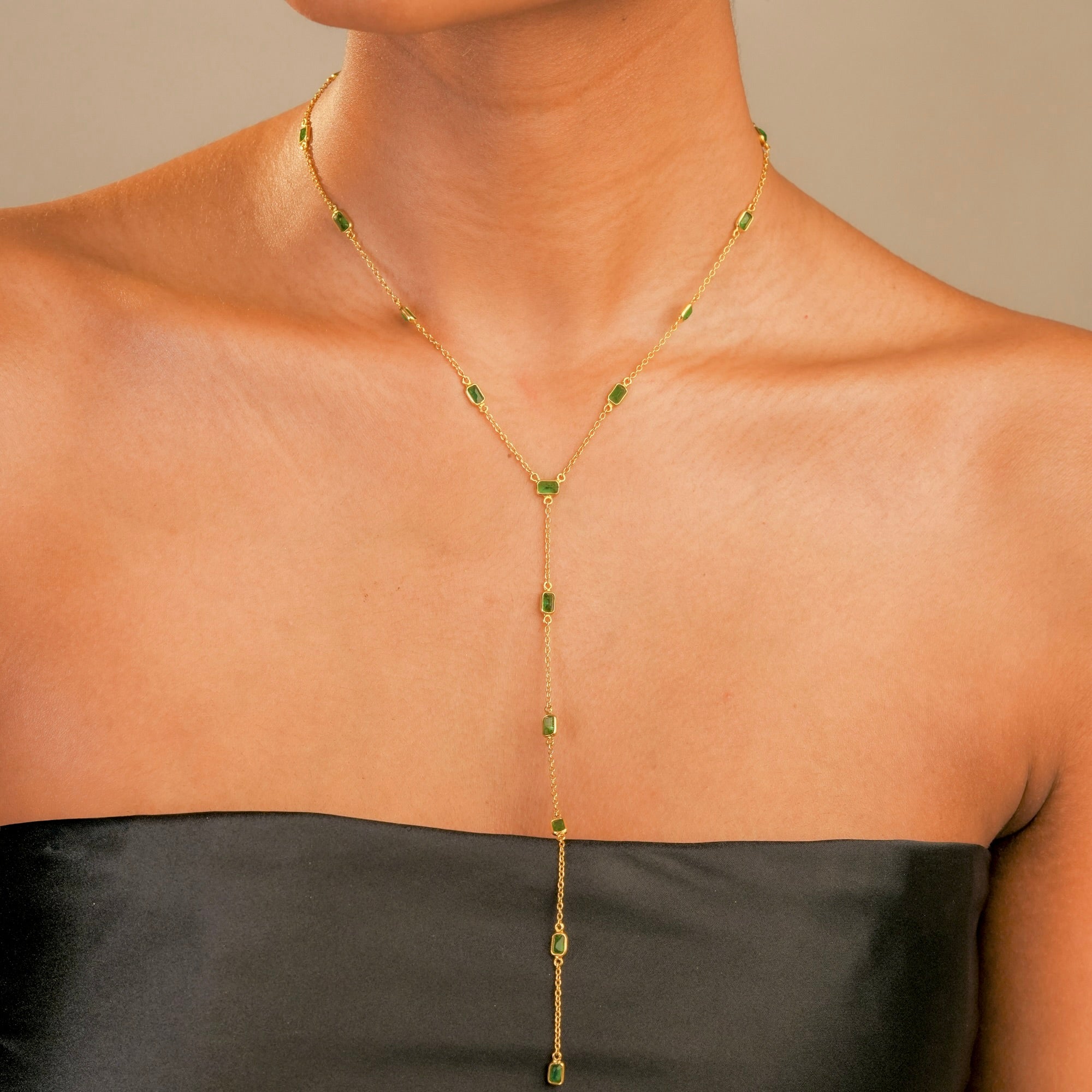 IHA Fine Jewellery Emerald Lariat Y Chain Necklace – Shop Online Collection