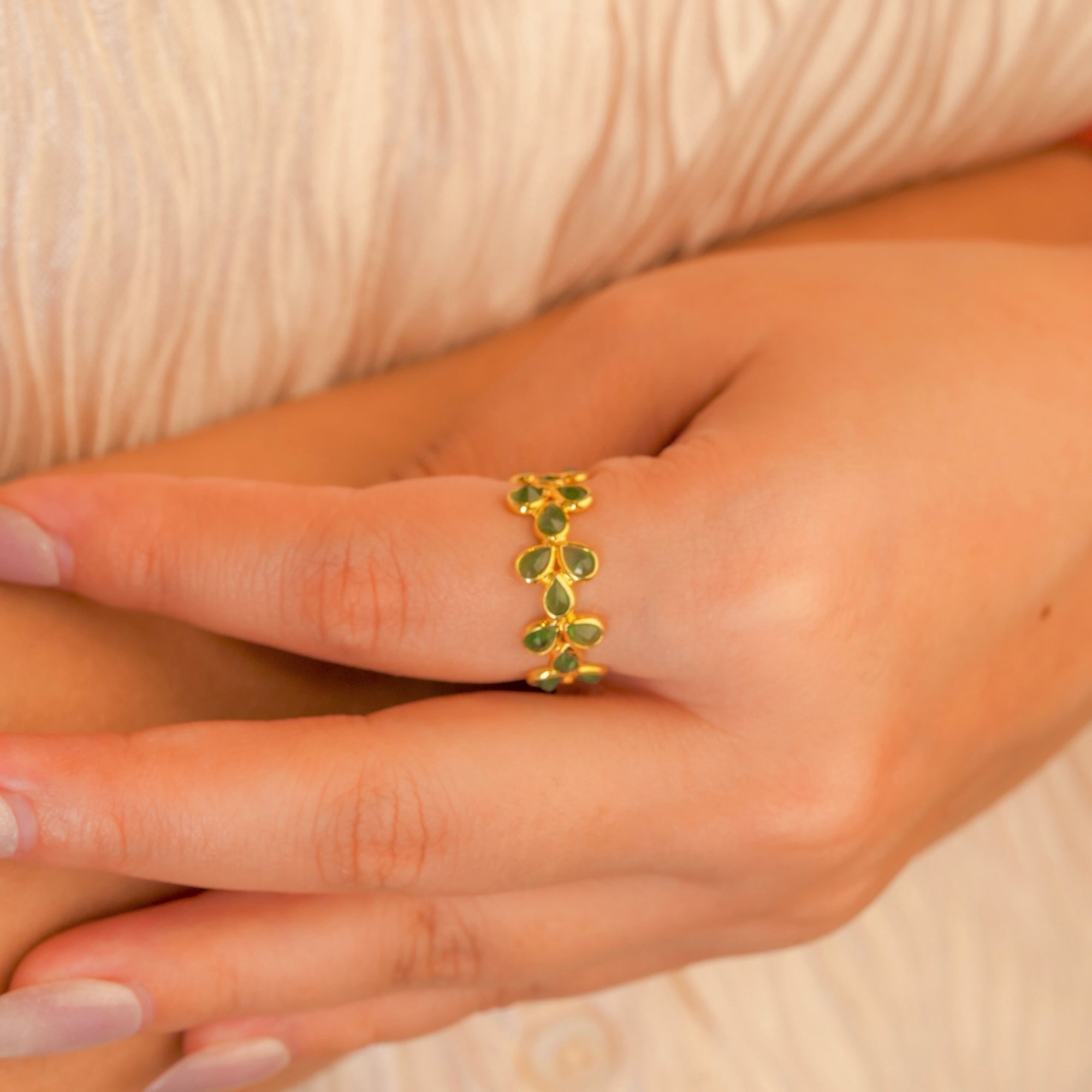 IHA Fine Jewellery Pear Emerald Eternity Ring shop


