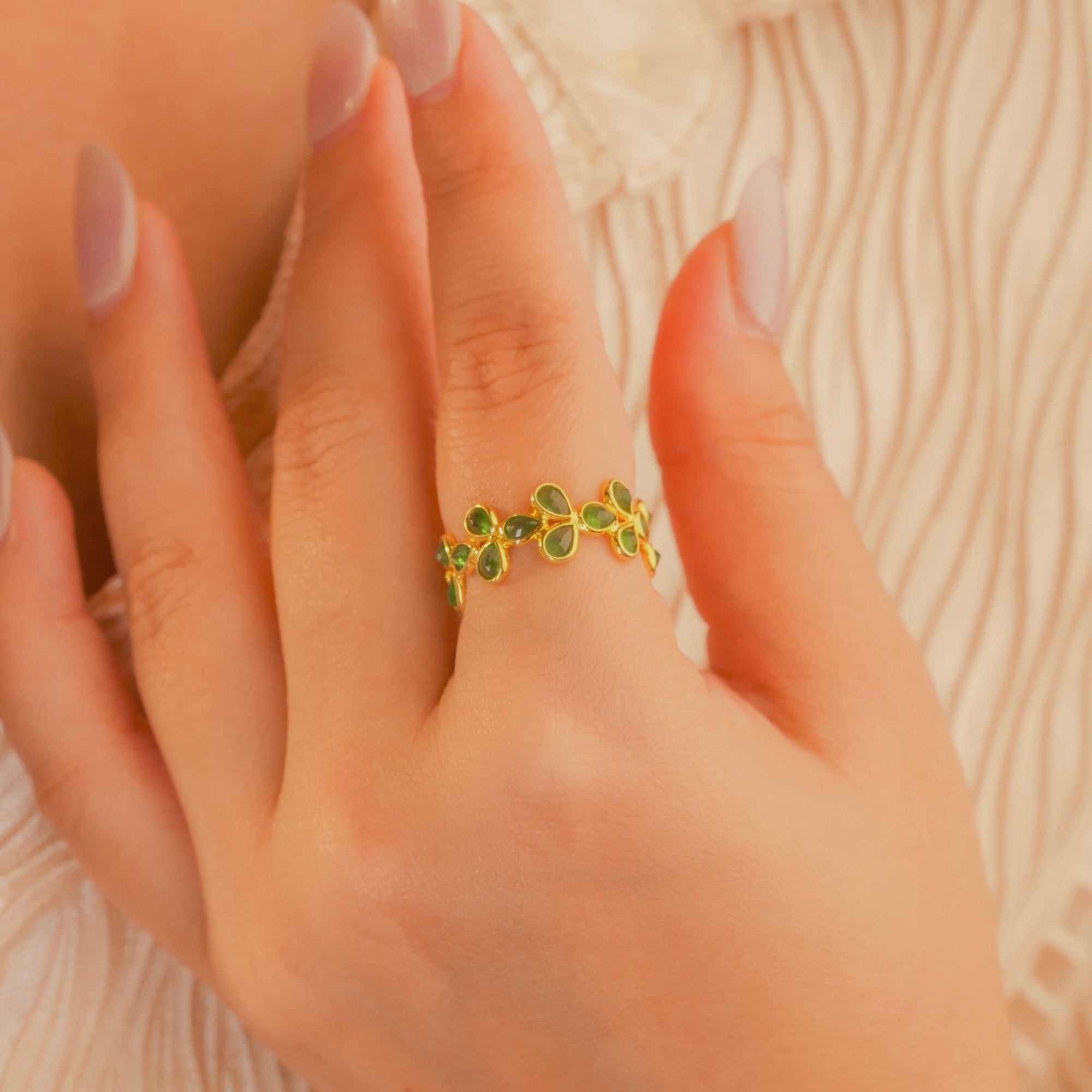 IHA Fine Jewellery Pear Emerald Eternity Ring shop


