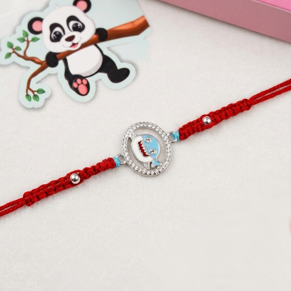 Dino Buddy Pure 925 Sterling Silver Rakhi
