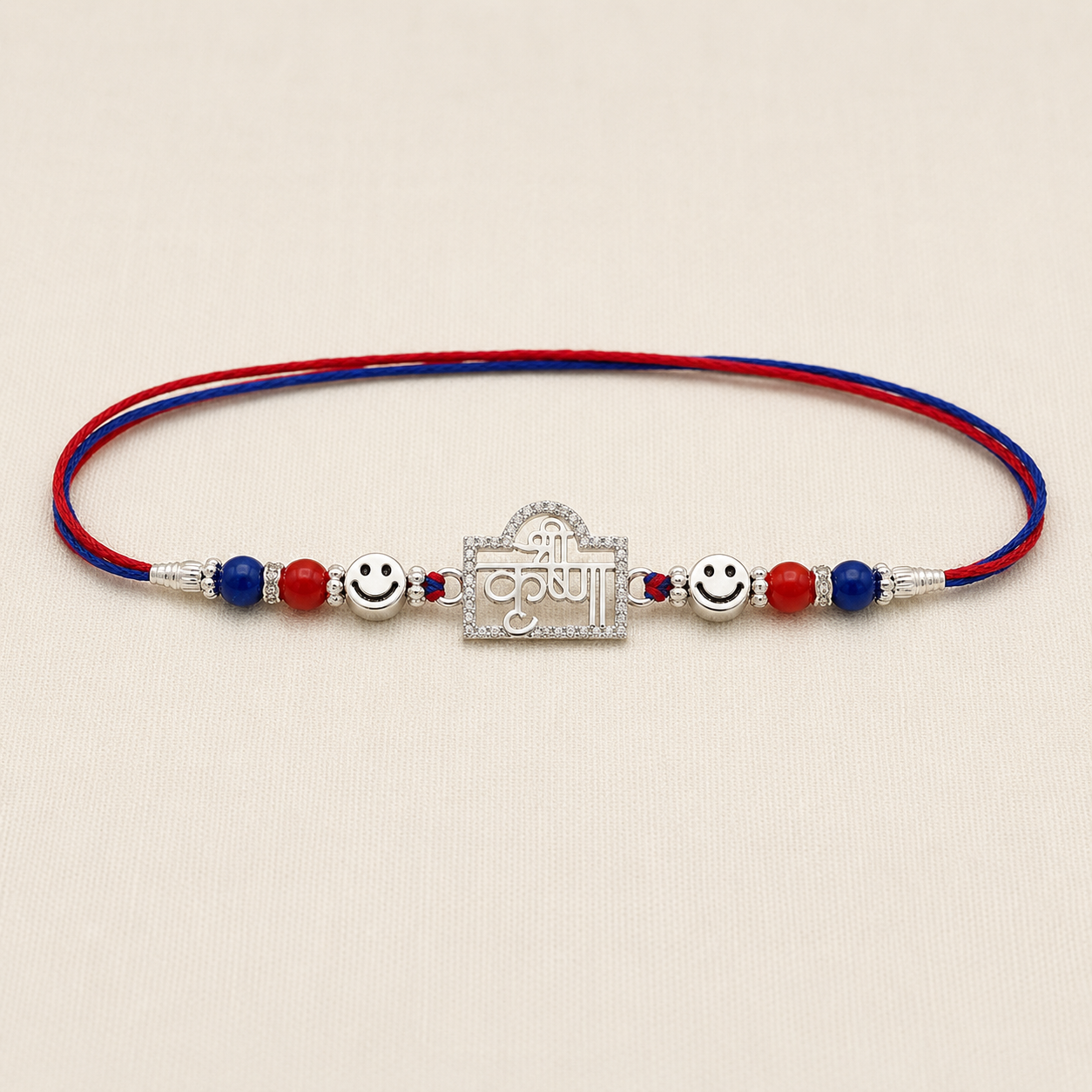 Shree Krishna Pure 925 Sterling Silver Rakhi