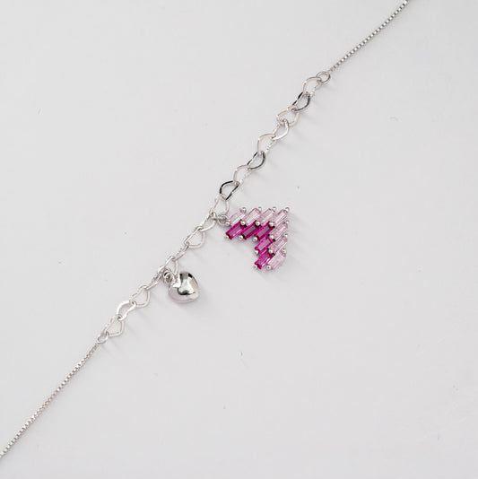 Heart Charm Anklet