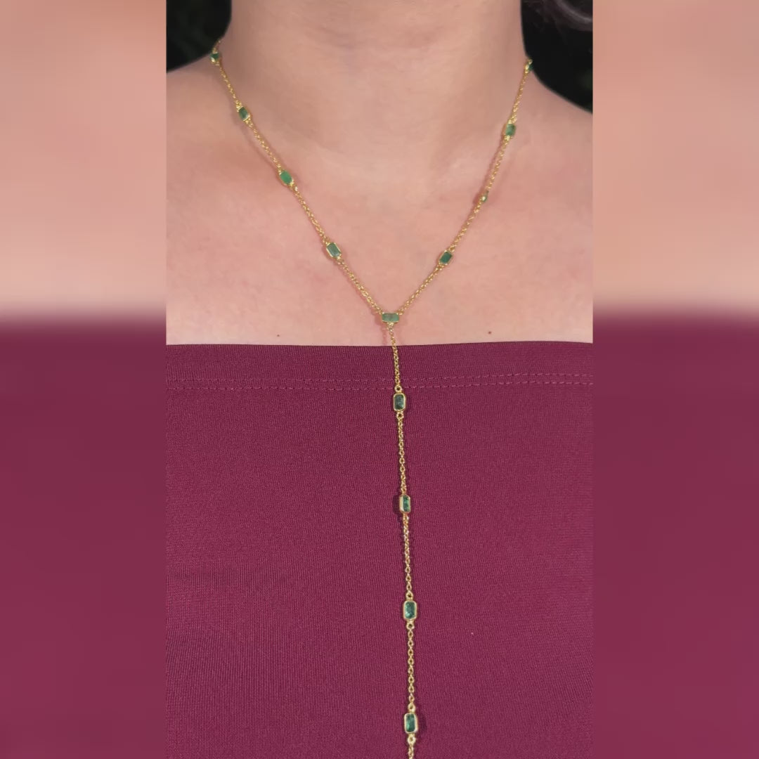 IHA Fine Jewellery Emerald Lariat Y Chain Necklace – Shop Online Collection