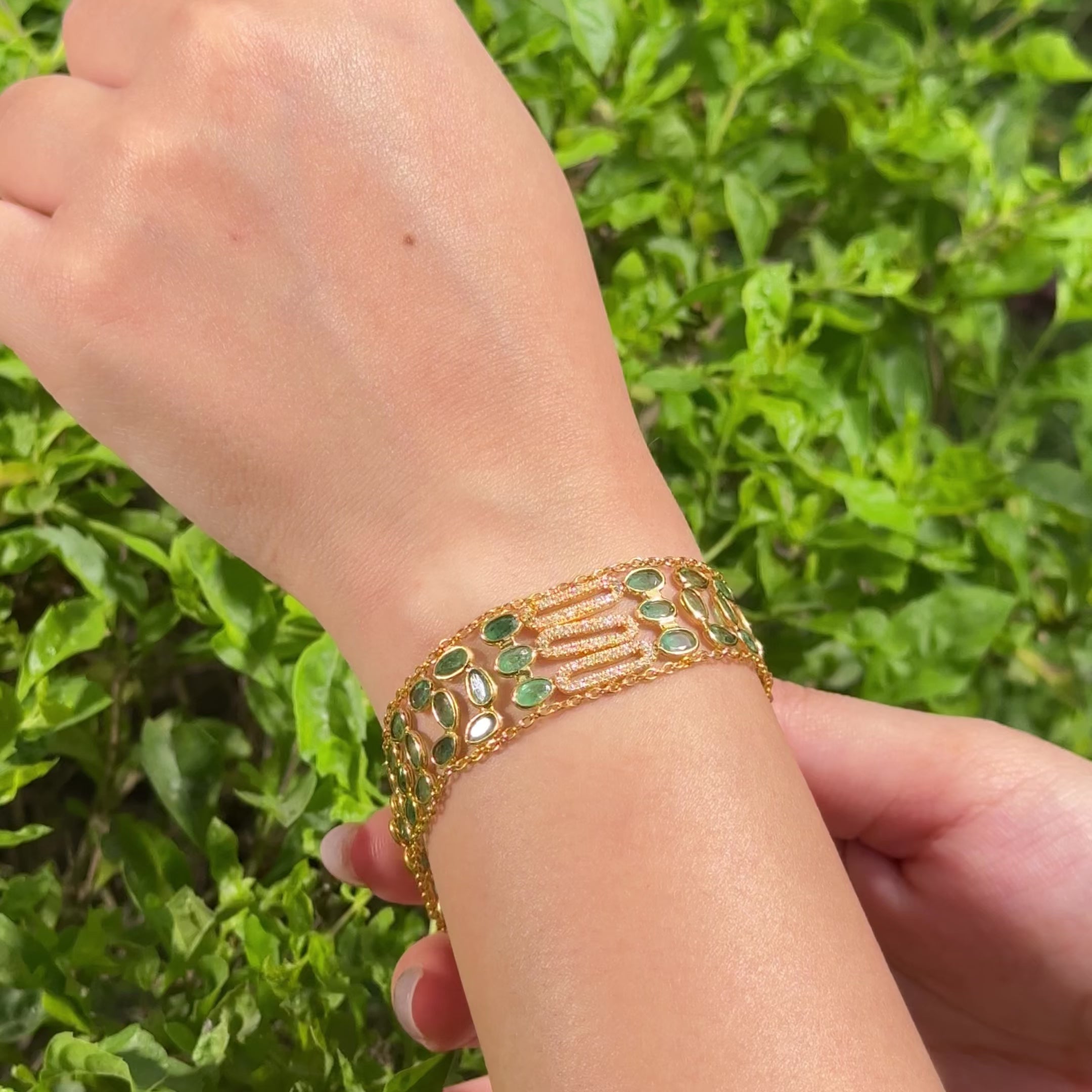 IHA Fine Jewellery Emerald Bracelet 925 Silver – Shop Online
