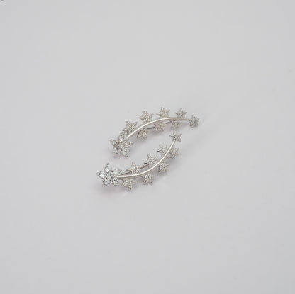 Silver Starleaf Ear Cuff